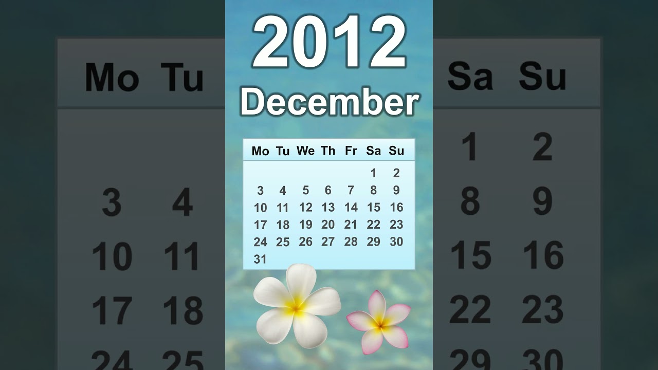December 2012 Calendar