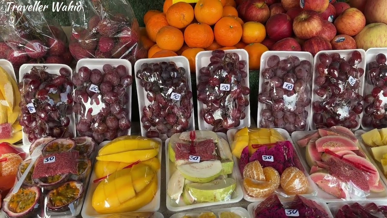 Bangkok Street Food & Fresh Fruit Market 🍜🍍 | থাইল্যান্ডের আসল স্বাদ 🇹🇭