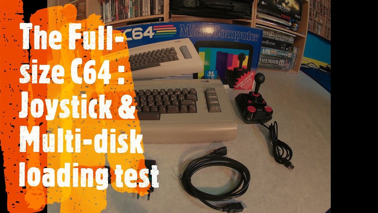The C64 maxi - Full Sized C64  : Joystick & Multidisk Loading Test