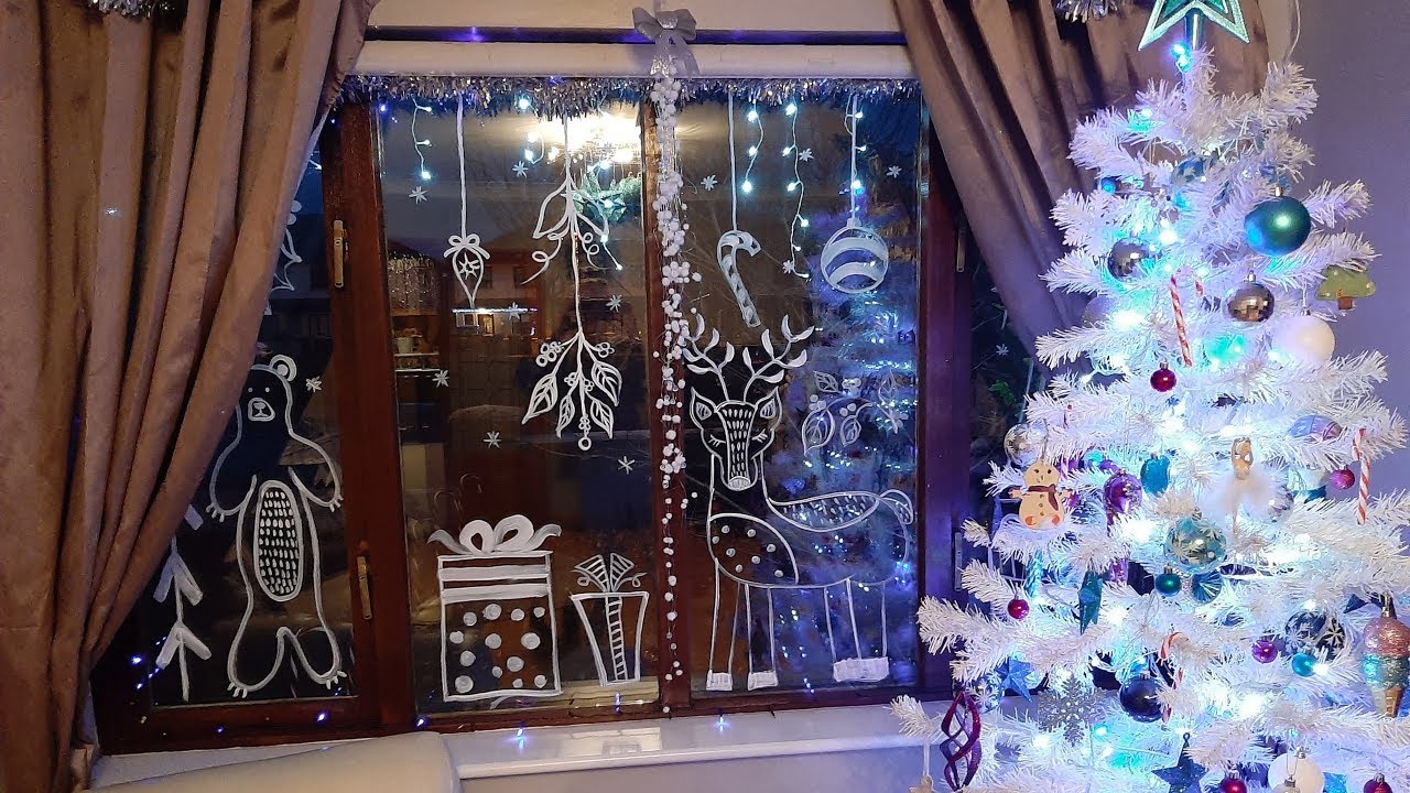Christmas Window Painting/ DIY Christmas window/Christmas decorations