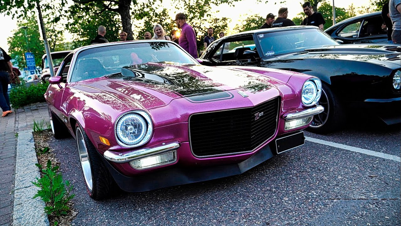 525hp '72 Camaro Z28 'Pinkcess' - Insane LS3-V8 Sound and Burnouts!!