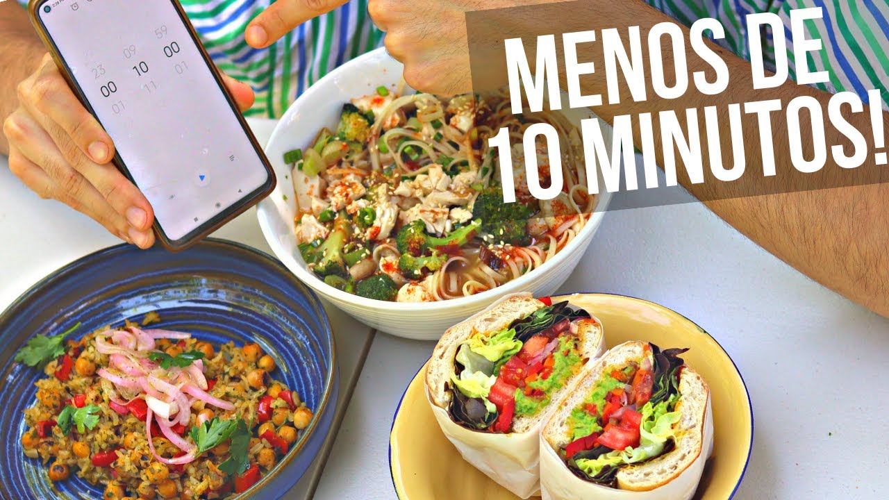 Aprende 3 recetas Express / Cada una en menos de 10 minutos