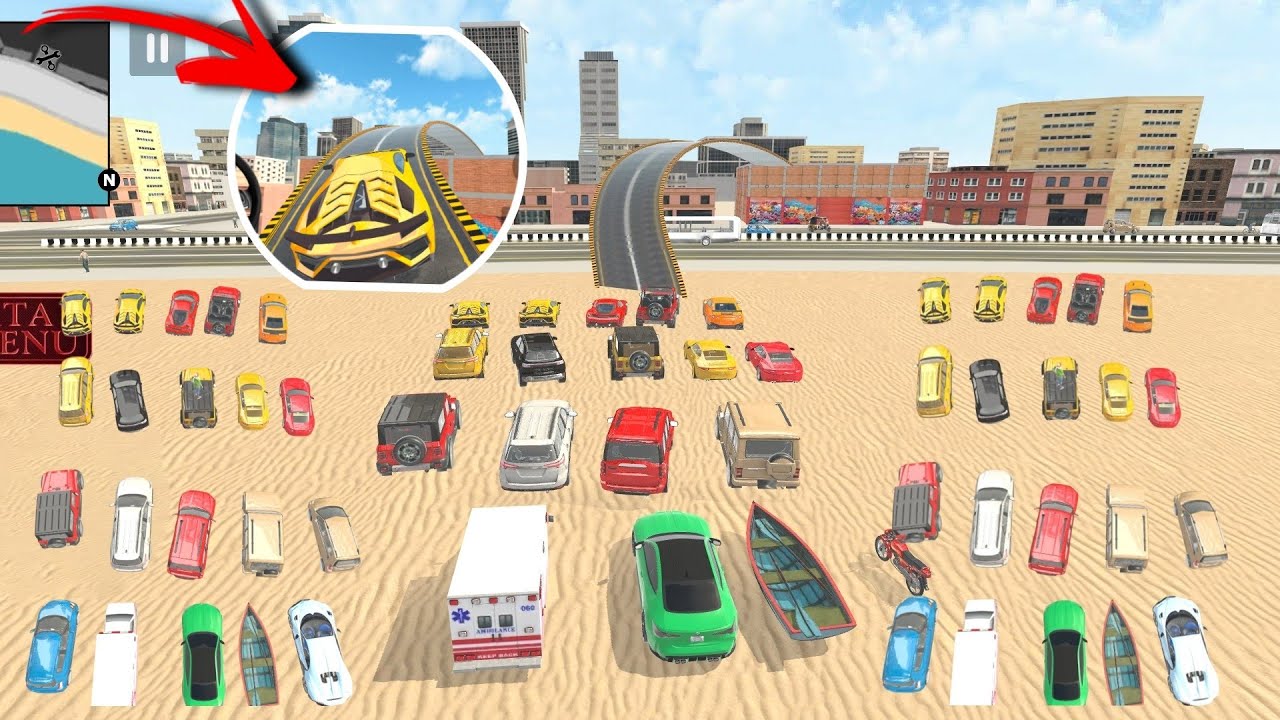😍Franklin parked the cars on top of the all cars garage Indian theft Auto simulator game🔥
