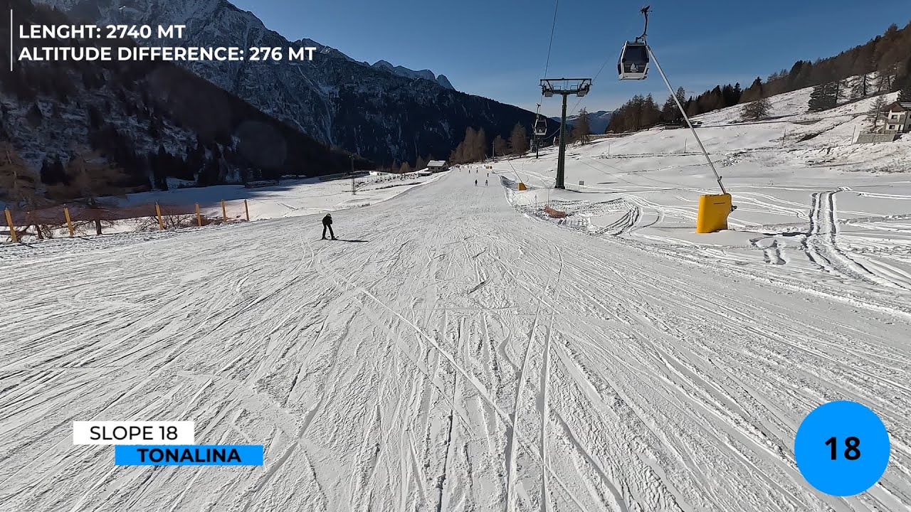 PASSO DEL TONALE - TONALINA SLOPE - BEST SKI RESORT - WINTER 2024 - 4K - GOPRO 11