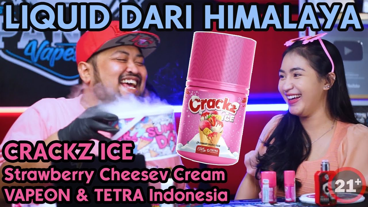 CREAMY DINGIN | CRACKZ ICE Strawberry Cheese ICe Cream by Vapeon & Tetra Indonesia