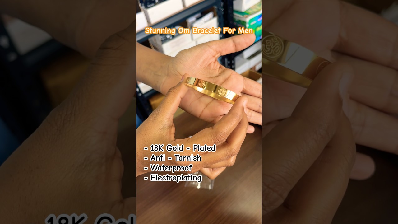A Must-Have Om Gold Bracelet for Men | Anti-Tarnish & Waterproof