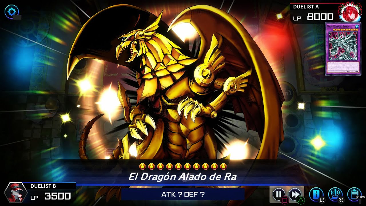 DIOS Egipcio Limo y DIOS Egipcio El Dragón Alado de Ra [Yu-Gi-Oh! Master Duel] Jugando Linea ONLINE