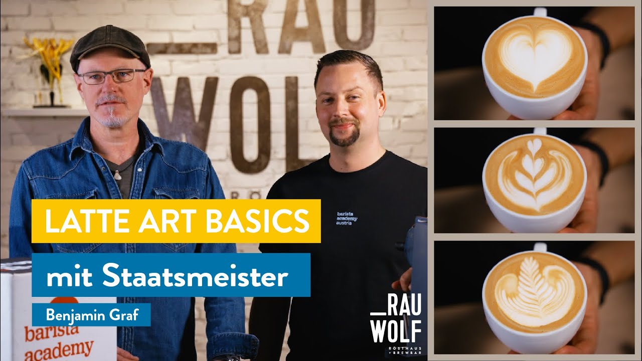 Schäumen, Herz, Rosetta & Tulip | Latte Art Basics einfach erklärt vom Staatsmeister Benjamin Graf