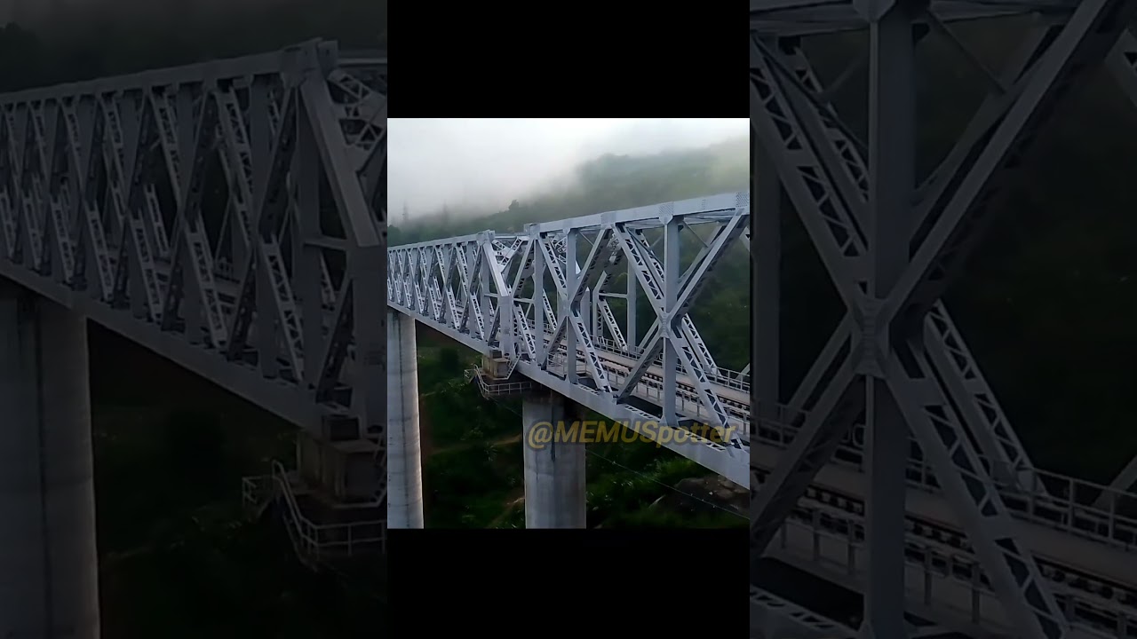 Kurung Railway Bridge Sairang Mizoram #train #indianrailways #mizoram
