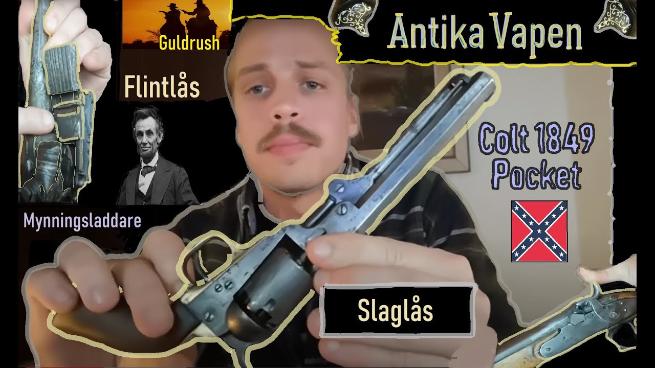 Knall och krutstänk - Svartkrutsvapen (Colt 1849 Pocket + Musket + Flint lock mechanism)