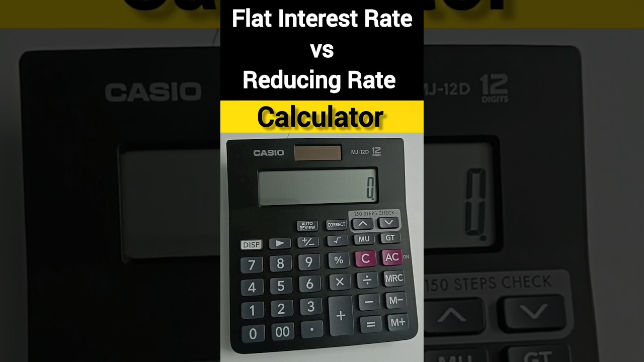 Flat Interest Rate vs Reducing Rate On Calculator Trick | Calculator Trick | #shorts #maths #emi #yt