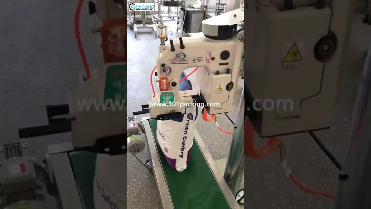Semi automatic powder nylon bag 20kg 25kg filling stitching sealing machine 2 in 1 big bag filler se