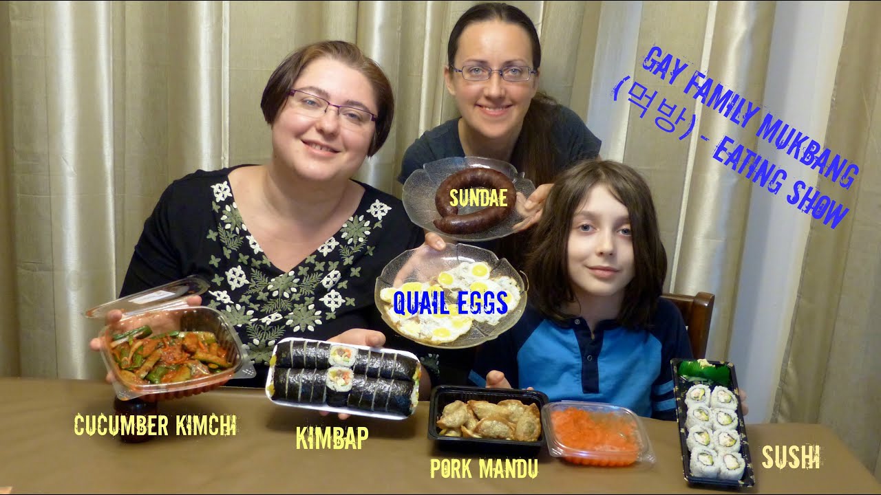 Korean Food Quail Eggs And Sushi | Gay Family Mukbang (먹방) - Eating Show