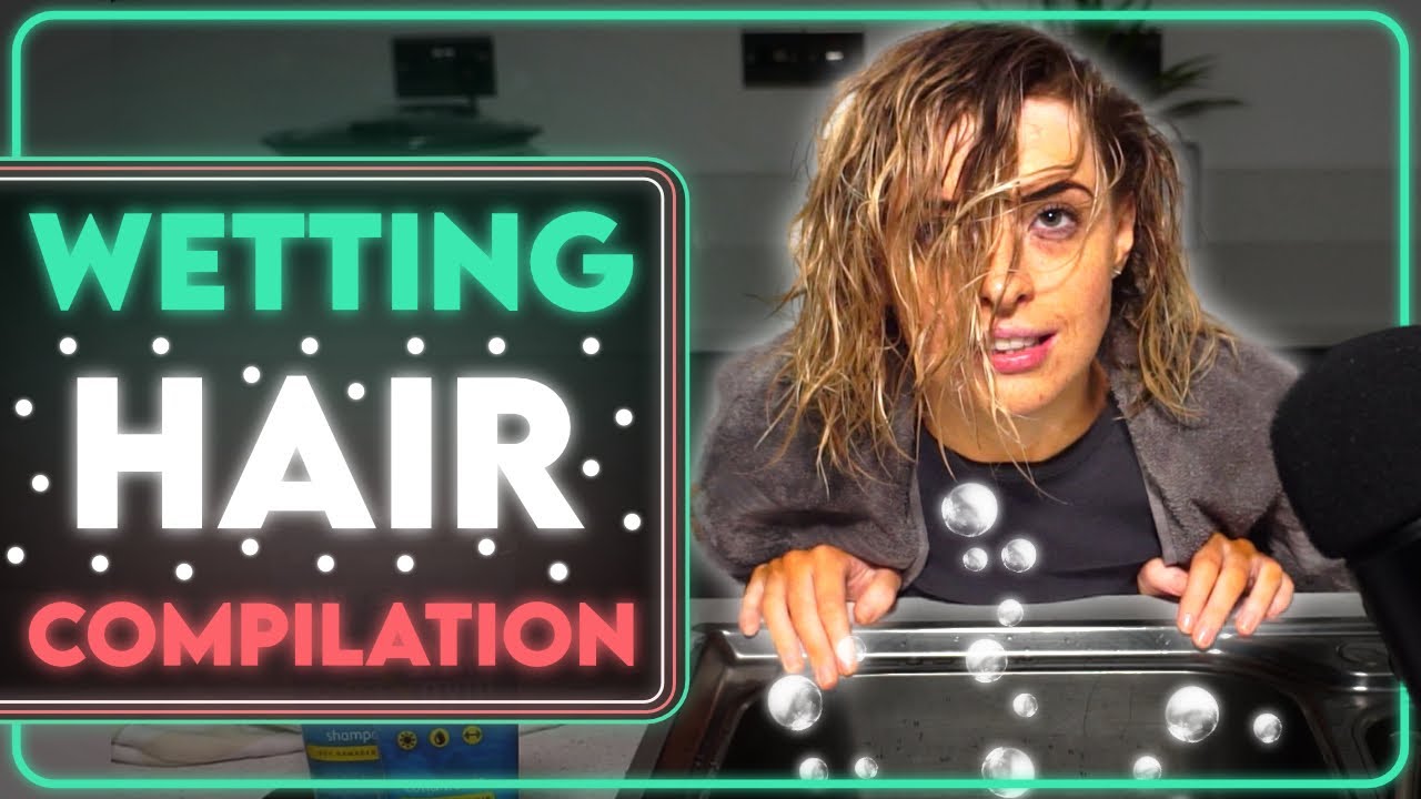 [ASMR] Kitchen Sink Compilation / Hair Dunking / Shampooing Hair !!