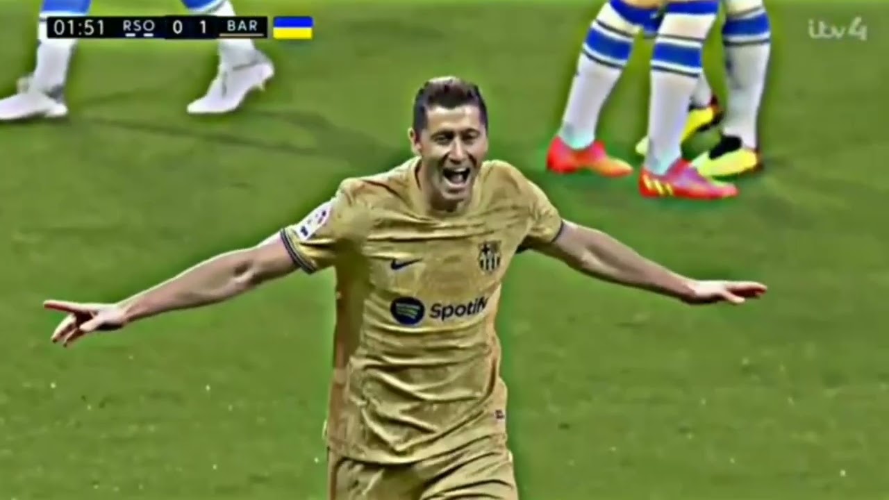 Robert Lewandowski Barcelona 4k free clip
