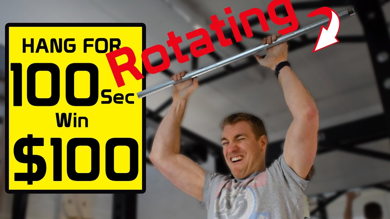Hang Challenge: 100 seconds, 100 dollars (DIY ROLLING BAR)