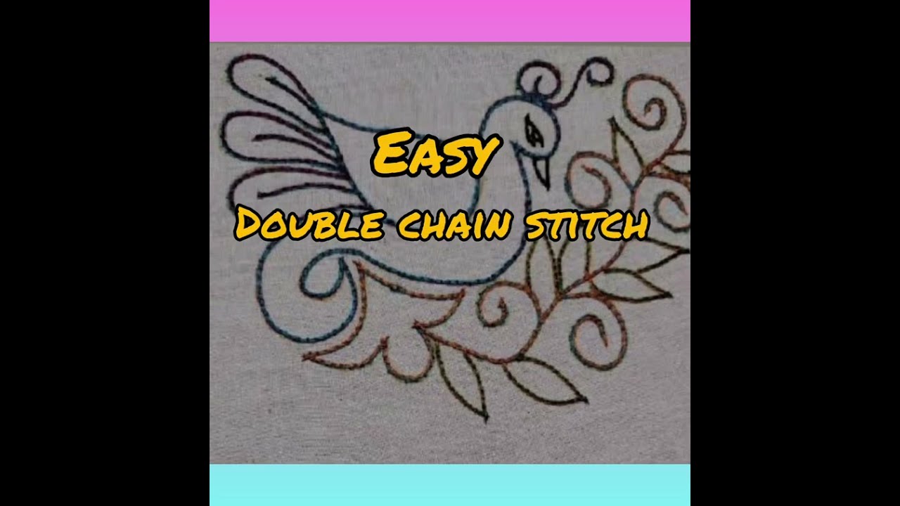 Aariwork class in Tamil, simple aari design, double chain stitch in Tamil, aari work for newer