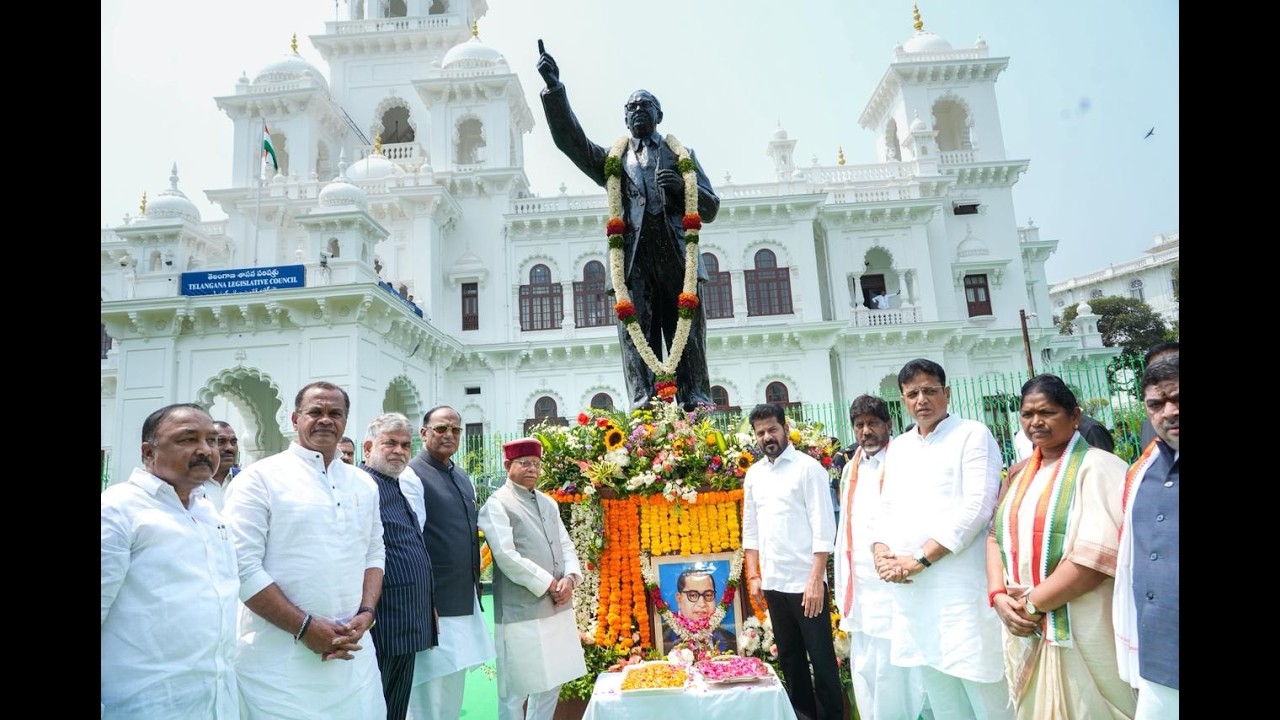 అసెంబ్లీలో తెలంగాణ త‌ల్లి విగ్ర‌హాన్ని ఆవిష్క‌రించిన గ‌వ‌ర్న‌ర్, సీఎం రేవంత్|Telangana Talli statue