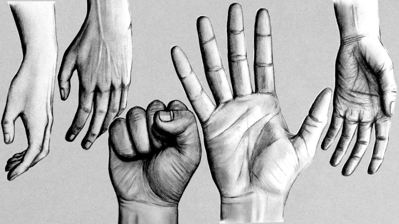 Как рисовать руки — 5 разных способов