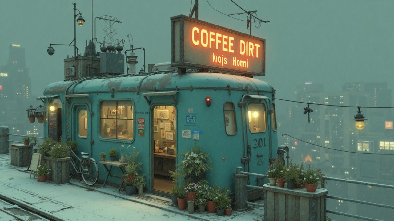Rainy Dystopian Lofi Anime Beats ~ Futuristic City Study & Sleep Music