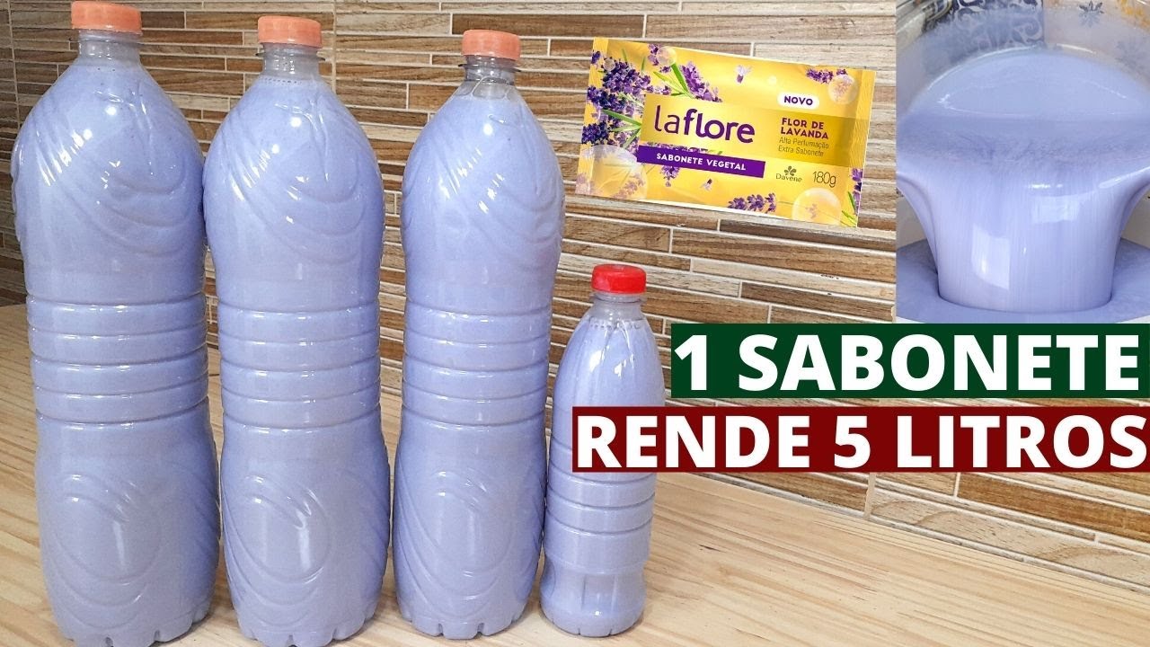 SABÃO LÍQUIDO COM SABONETE - PERFUMADO E POTENTE - ECONOMIZE MUITO