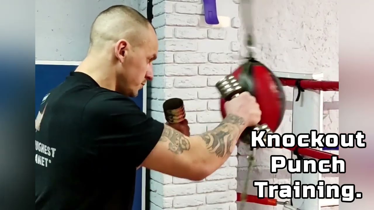 Knockout Punch Training./Boxing training. One punch one knock out. Knockout punch secret.