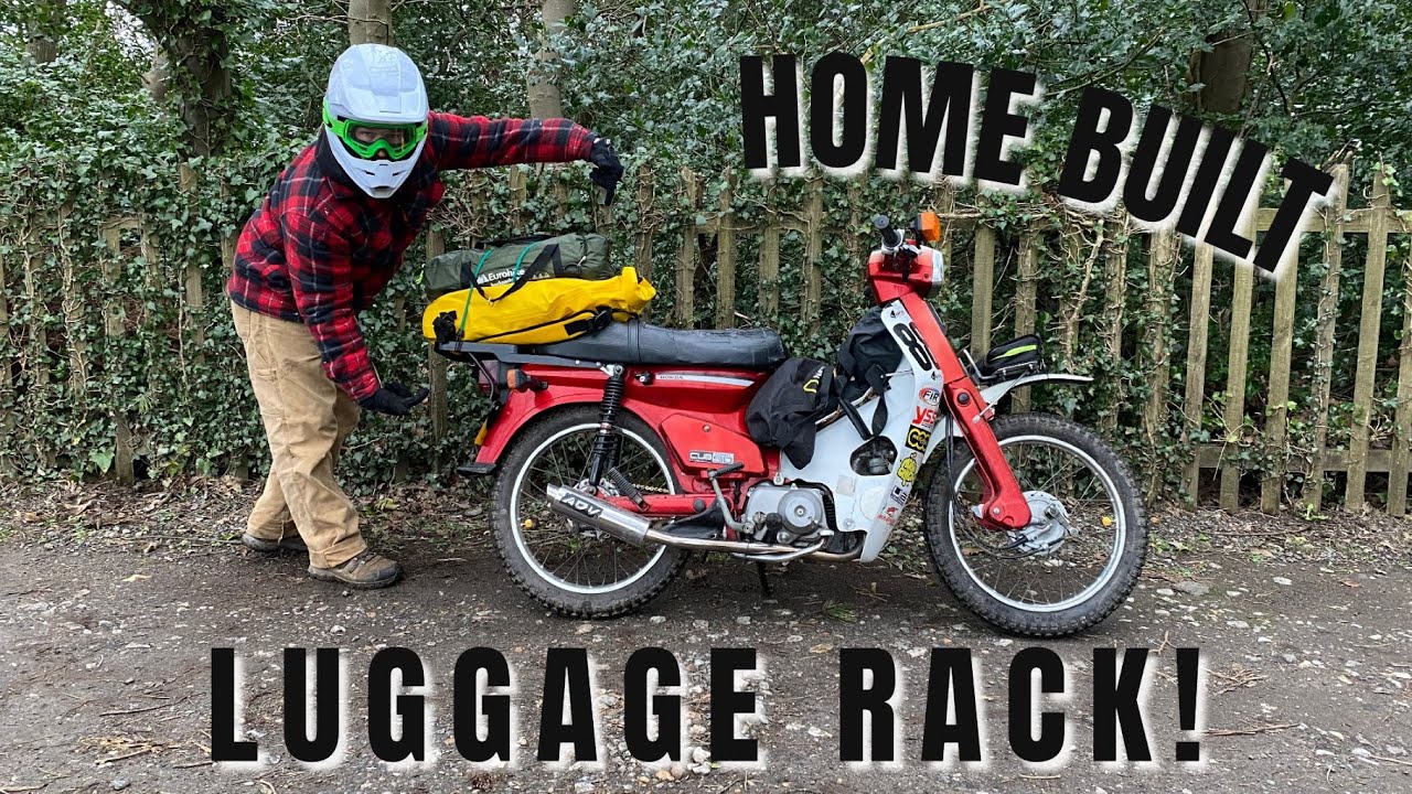 Fabricating a Custom Rear Motorcycle Luggage Rack From Scratch! Honda C90 DIY!
