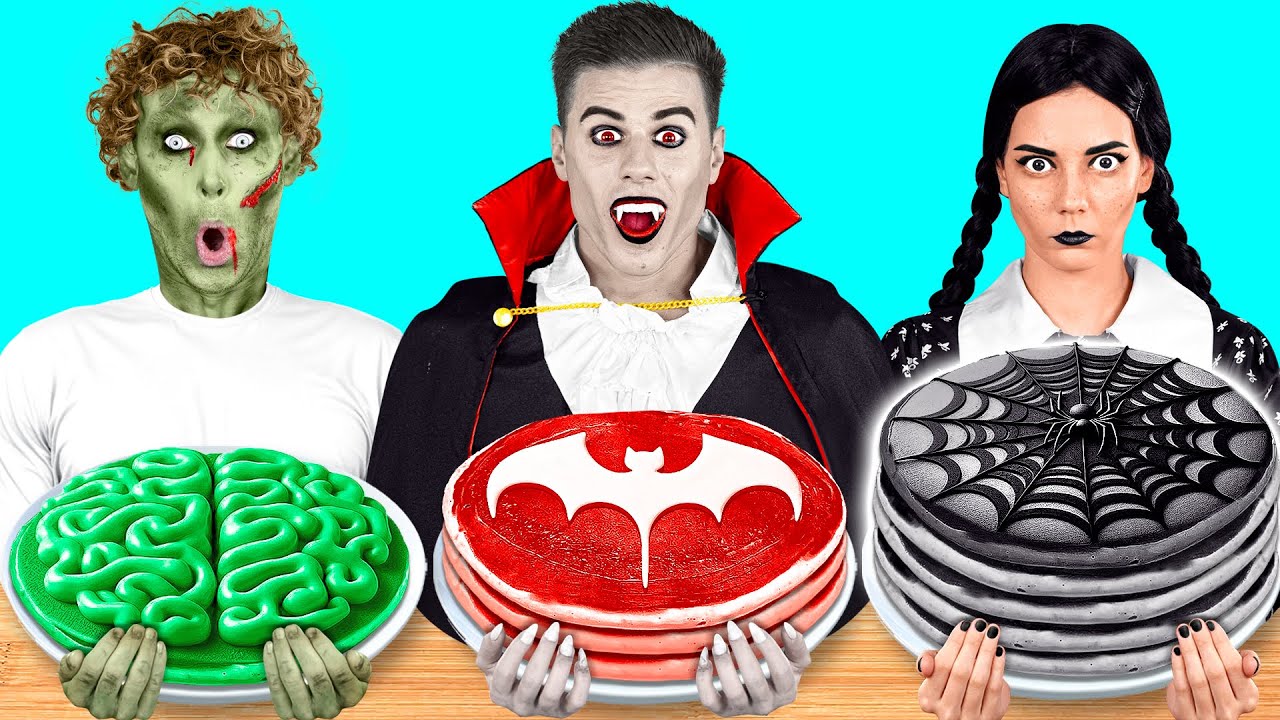 Кулинарный Челлендж: Уэнсдей vs Вампир vs Зомби | Вкусные Рецепты от Fun Teen