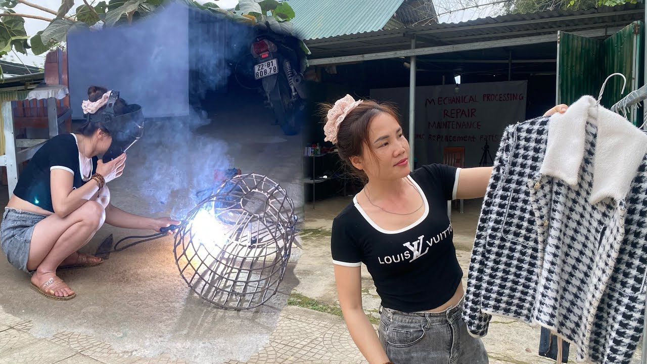 The journey of repairing the iron cage and the girl's daily tasks.
