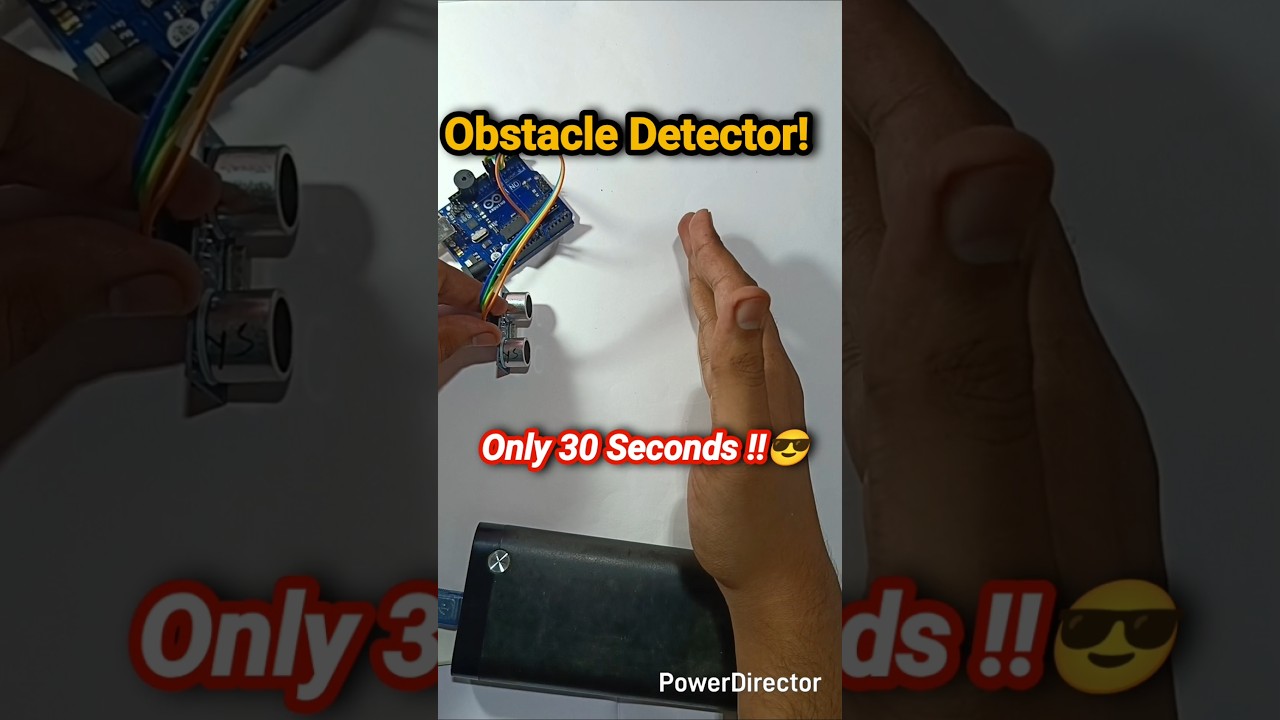 🔥DIY Arduino Ultrasonic Obstacle Detector ll  Uno  distance Sensor Project #arduinoprojects #shorts