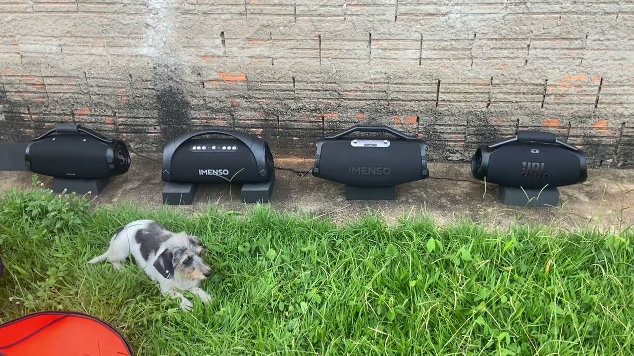 Tocando juntas: a imenso x75, x73, jbl boombox 3, e sabala. Como fazer elas tocar juntas?