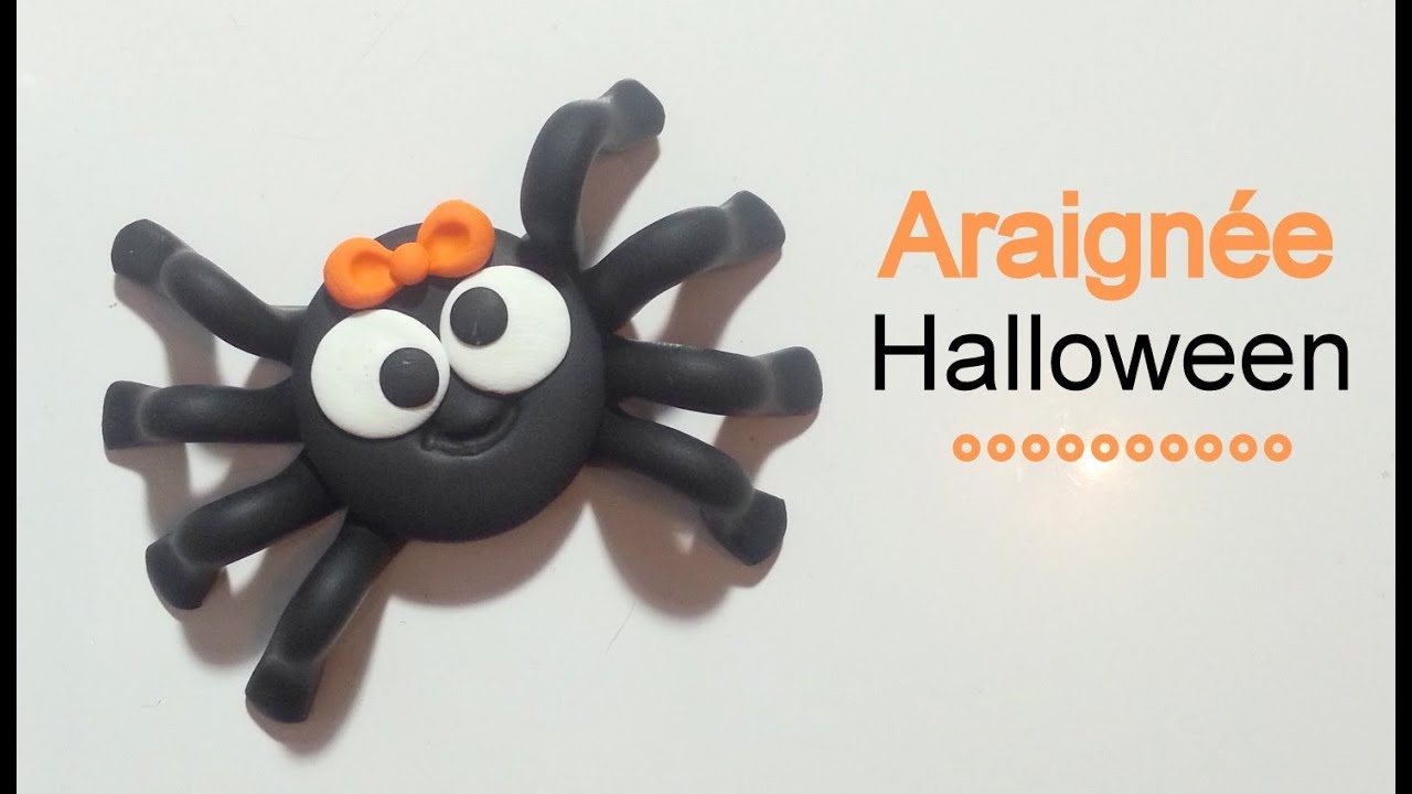 Tuto Fimo L'araign&eacute;e Halloween