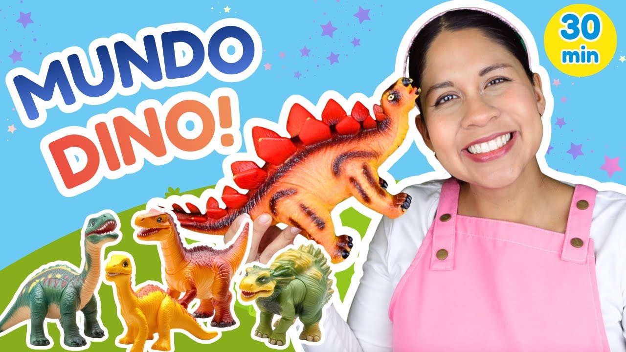 🦖 Dinosaurios para Niños | Spanish Toddler Learning | Colores, Números en Inglés y Español