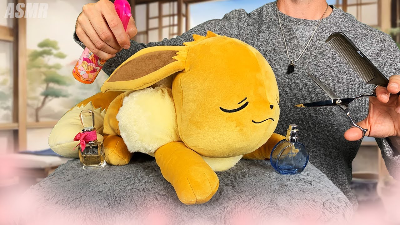 Relaxing Pokémon Spa ASMR 💤 Eevee Gets a Haircut & Massage at the Pokémon Salon & Spa ✂️✨