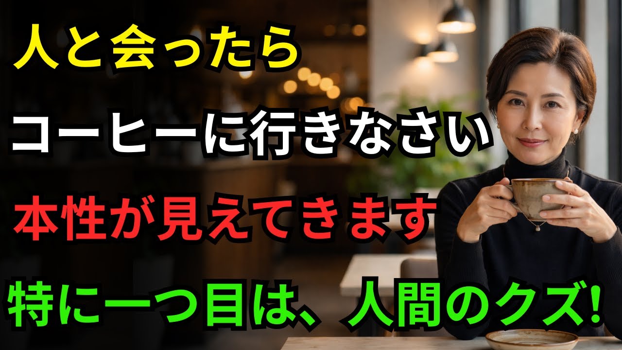 コーヒーを飲む時、相手の本性がすべて見えてくる！この「行動」をしたら、すぐに距離を置きなさい！｜一目で人間性を見抜く方法｜人生｜名言｜心｜幸せ