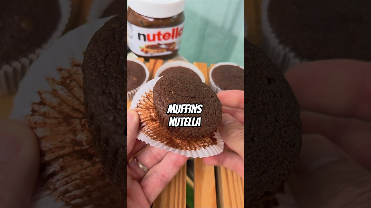LINK VIDEO 👆👆👆 MUFFINS DE NUTELLA. #recetasf&aacute;ciles #nutella #3ingredientrecipes