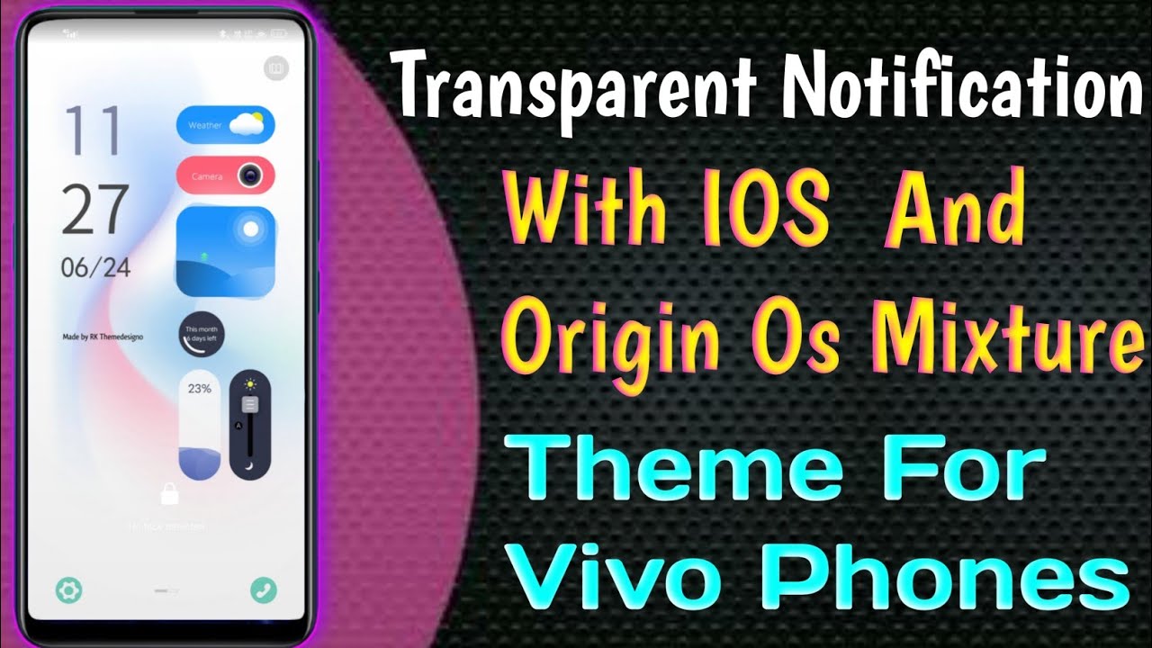 vivo best new free theme 2021⚡| customized theme for vivo | transparent notification theme for vivo