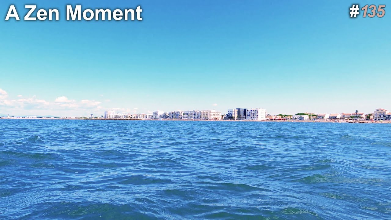 Walk in the sea in Le Grau-du-Roi left bank beach | relaxing video