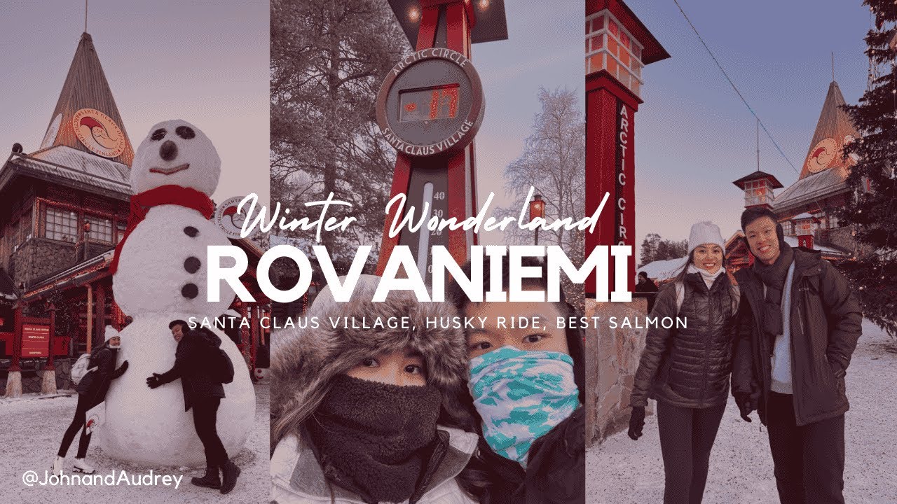 Santa Claus Village, Husky Sleigh Ride, Winter Wonderland❄️🎅🏼 Lapland, Finland Travel Vlog