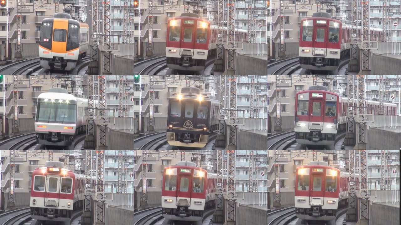 【近鉄南大阪線 高頻度&多種多様！観光特急青の交響曲や特急さくらライナーなど！列車の往来が止まらない！迫力の近鉄三昧をご覧あれ！】全24シーン+おまけ動画 河堀口駅にて