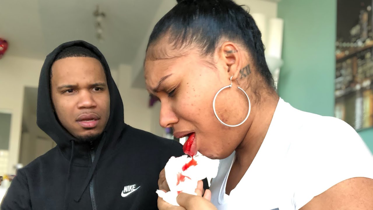 COUGHING UP BLOOD WHILE PREGNANT PRANK ON HUSBAND!