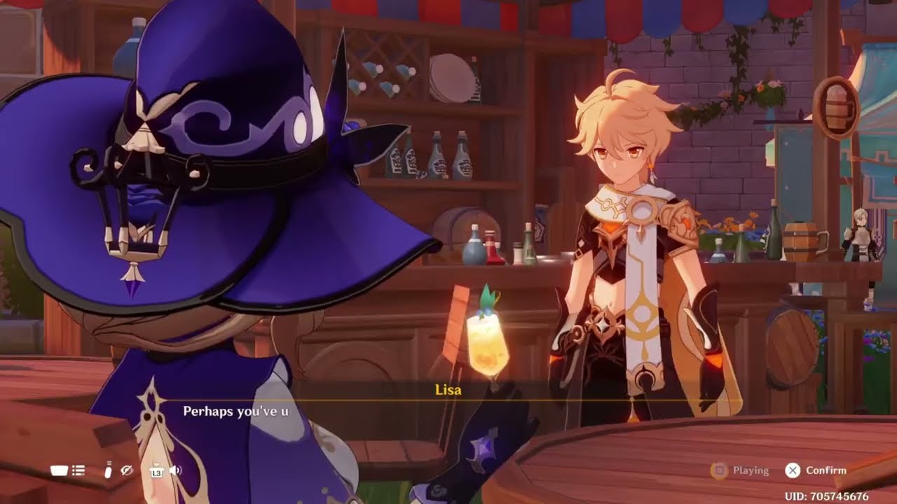 genshin impact a chat over fine drinks stories aether make drinks to characters event