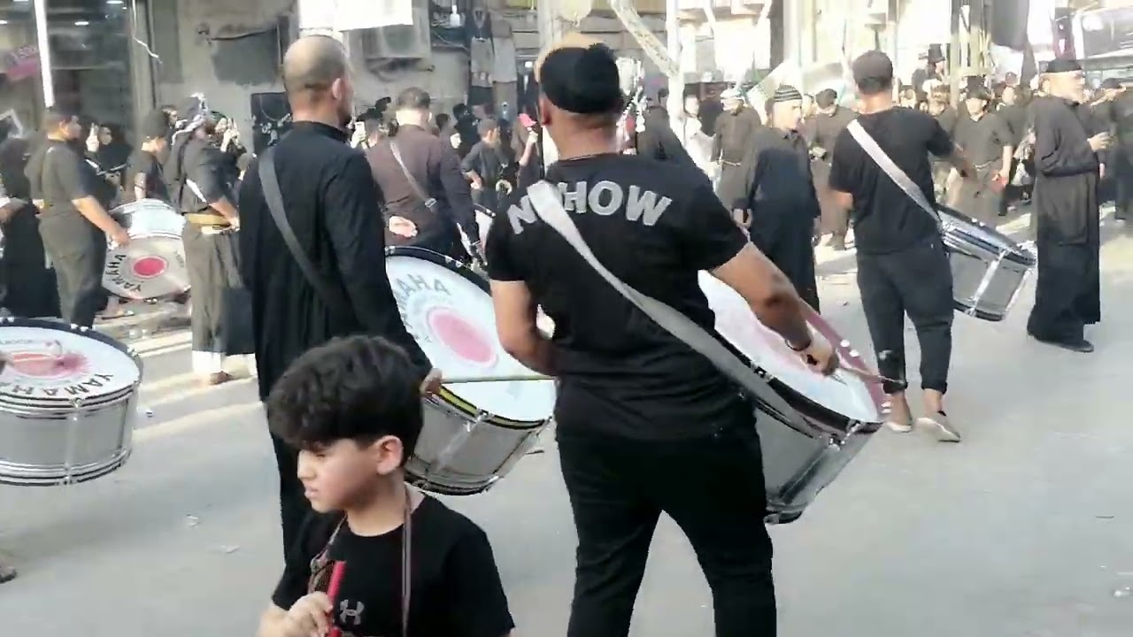 زنجيل موكب سفير الحسين اهالي السماوه الرادود امجد كريدي