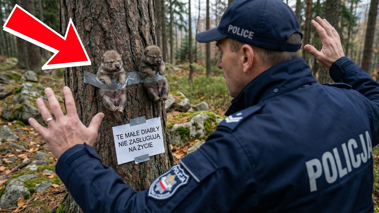 Policjant znalazł zamarzające wilczki na drzewie. Ich walka o życie zmieniła wszystko