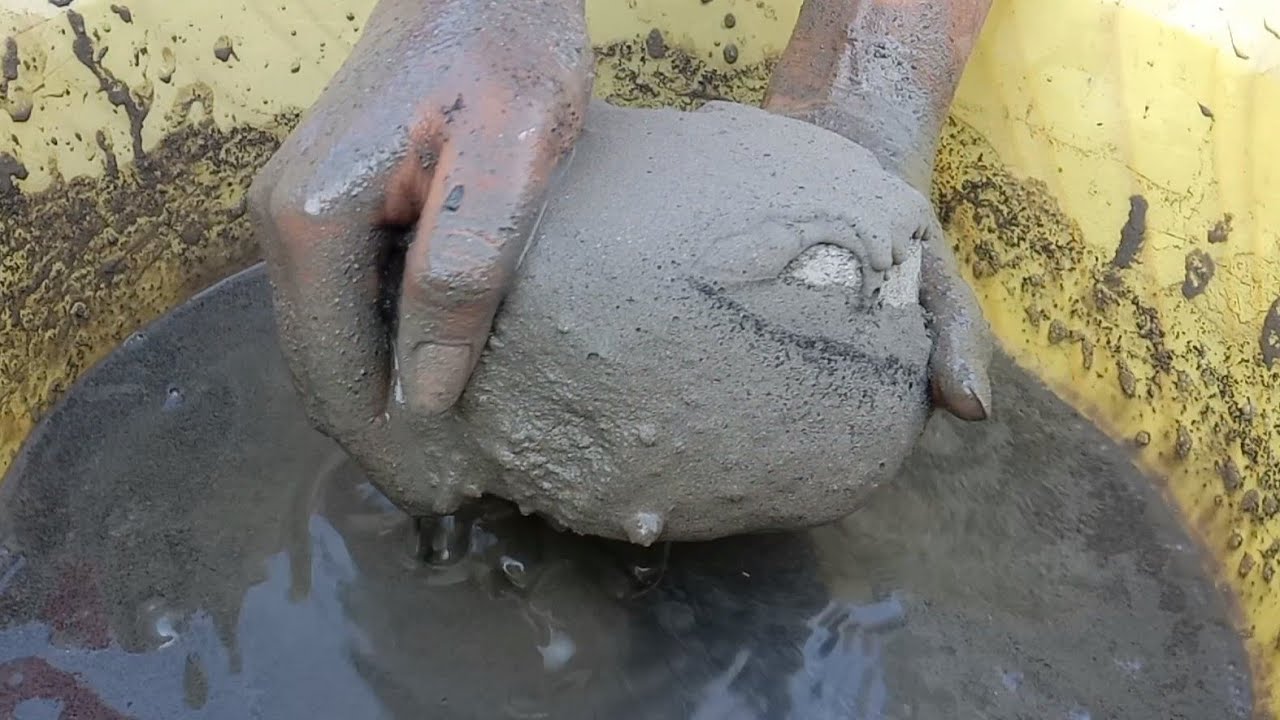 Pure cement + charcoal super soft Crumbling in lots of water 💦 |Satisfying video |Asmr puppys