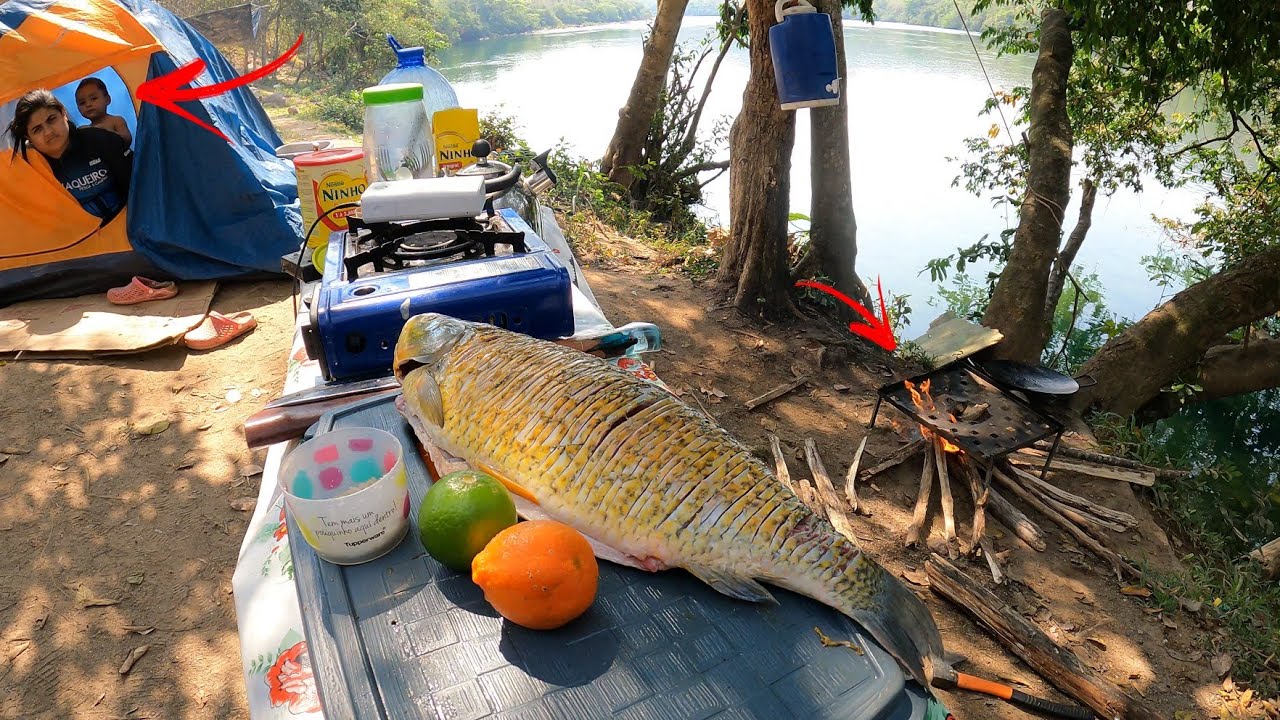 ACAMPAR PESCAR E PREPARAR PEIXE FRITO NA BEIRA DO RIO, TUDO PODE MUDAR NO ACAMPAMENTO!