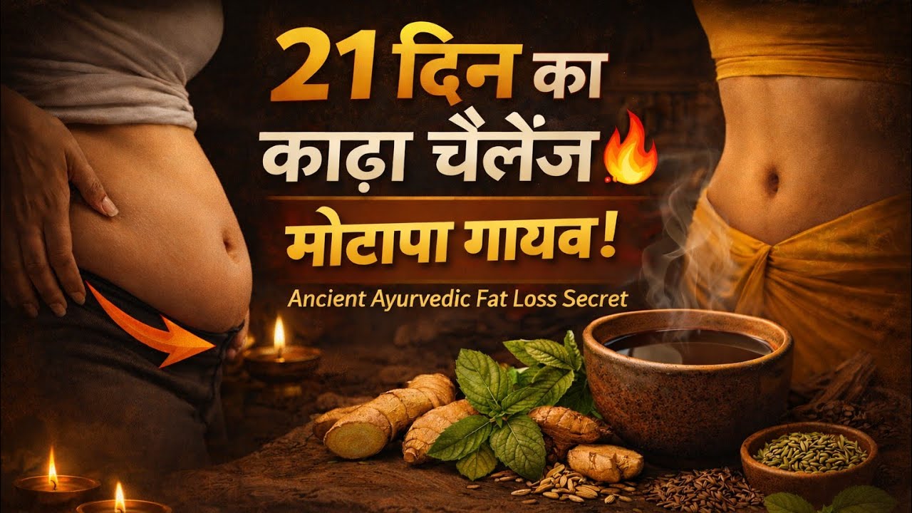 21 दिन का काढ़ा चैलेंज 🔥 मोटापा गायब | Ancient Ayurvedic Kadha for Fat Loss