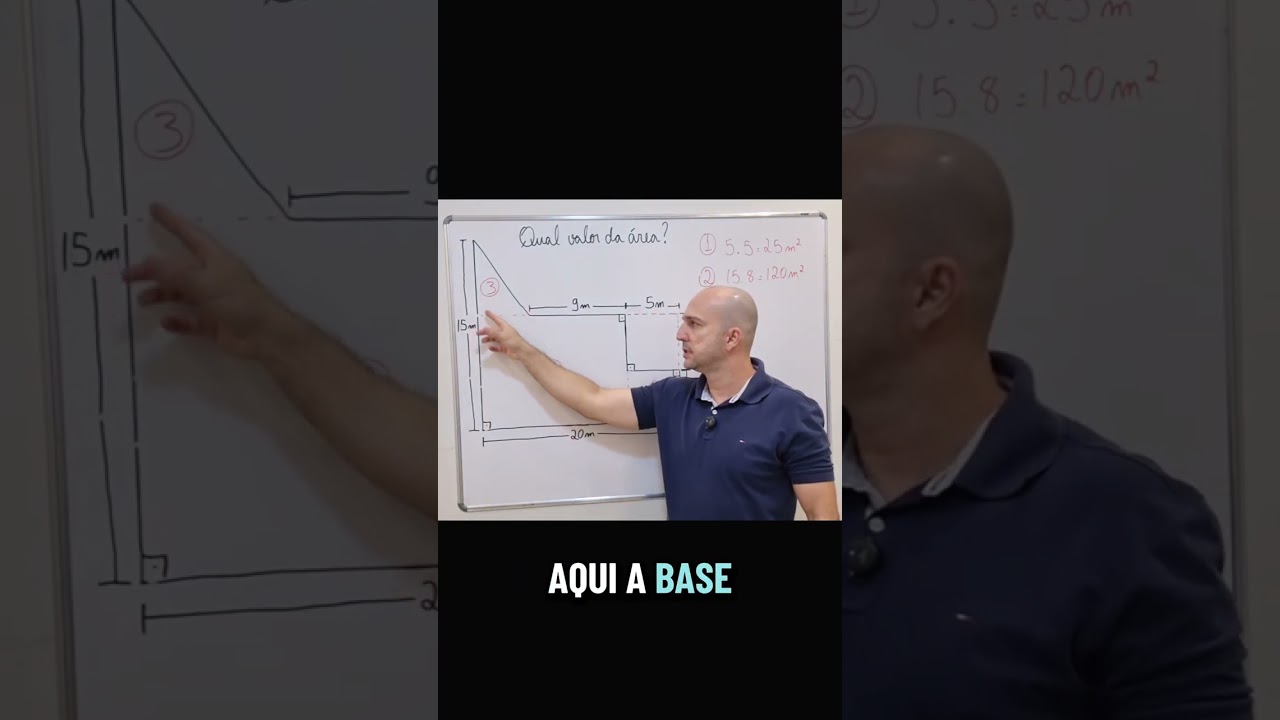Como calcular a área de uma figura irregular. #enem #fy #matemática #fyp #concurso 