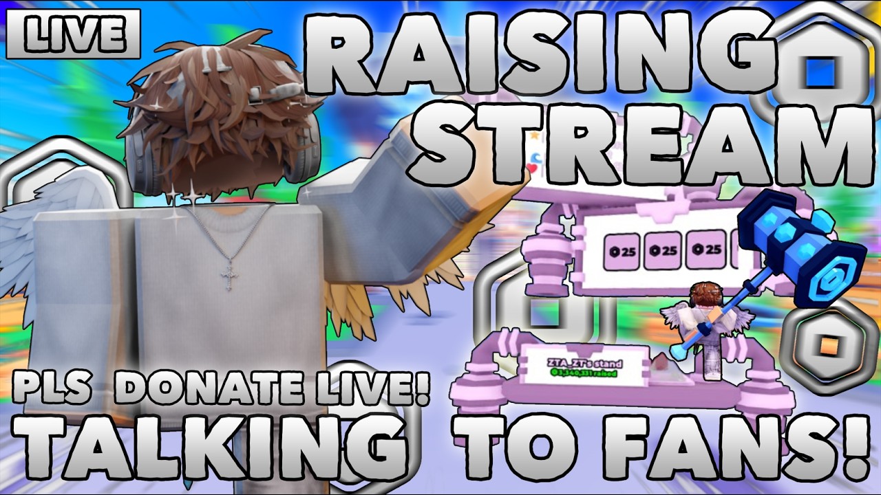 🔴Raising Robux and Talking to Fans!┃Pls Donate Live! Goal : 3.4M Raised🔴