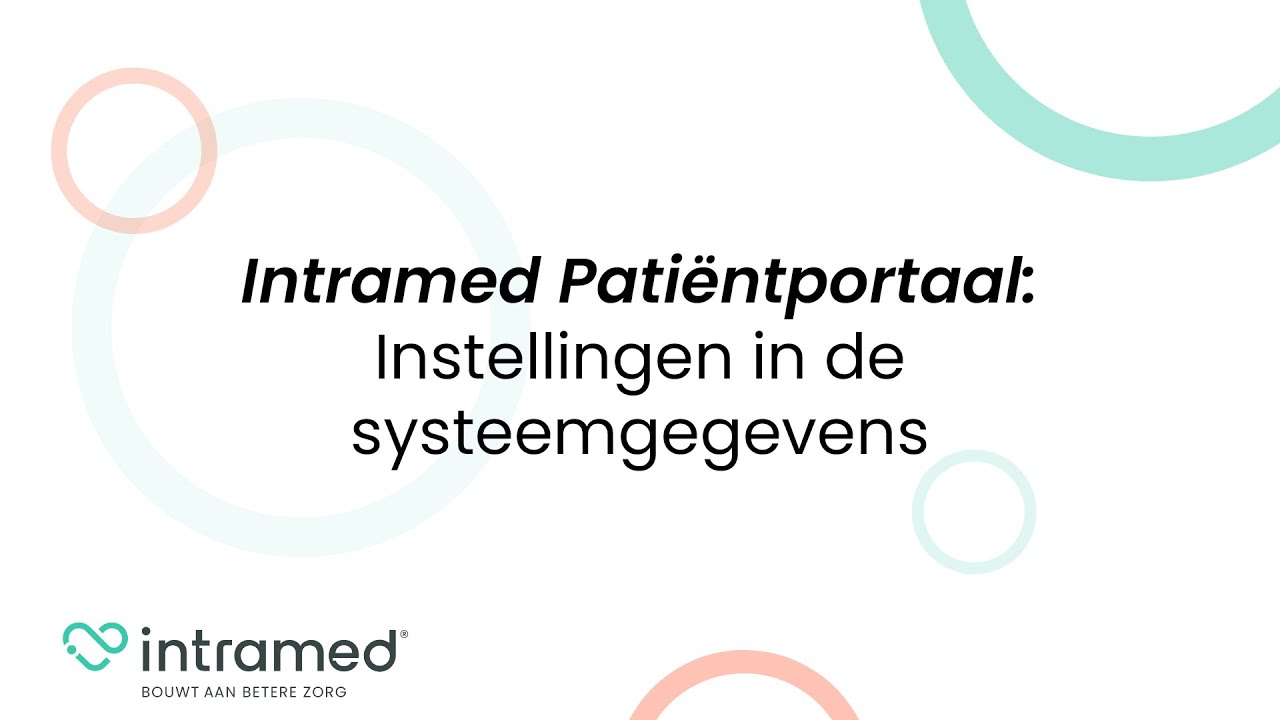 Patiëntportaal: Instellingen Systeemgegevens